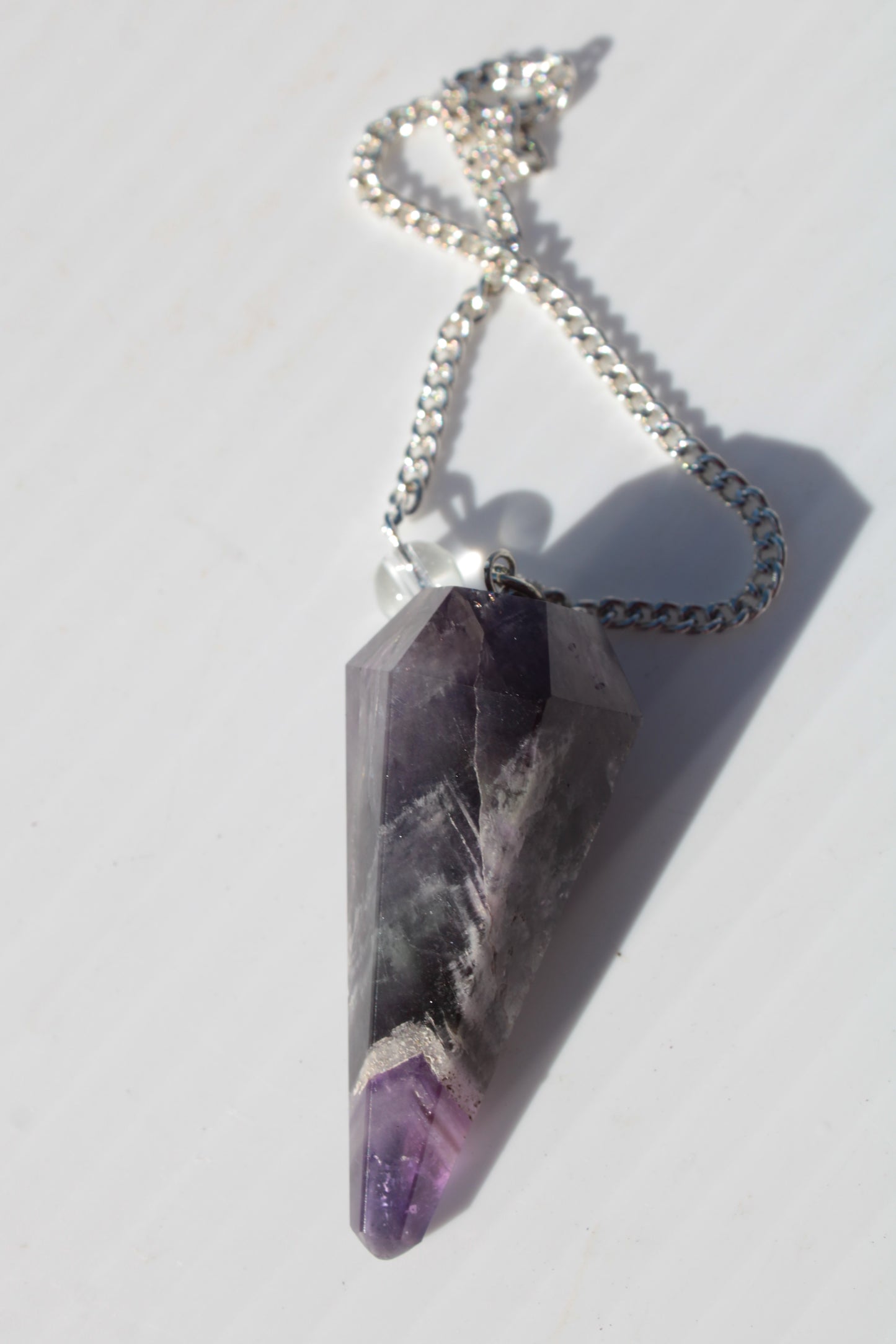 Amethyst faceted cone dowsing pendulum 45mm 16.8g Rocks and Things