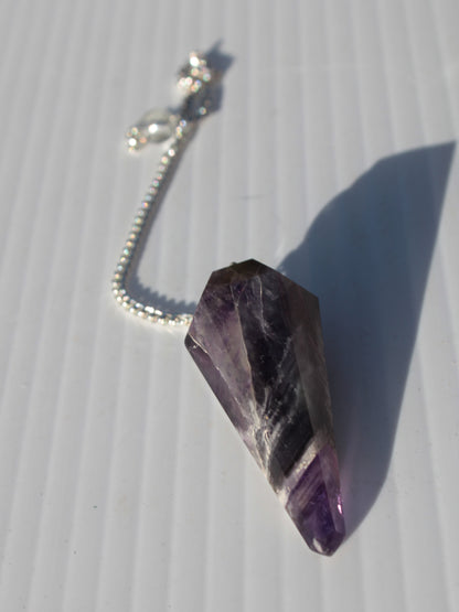 Amethyst faceted cone dowsing pendulum 45mm 16.8g Rocks and Things