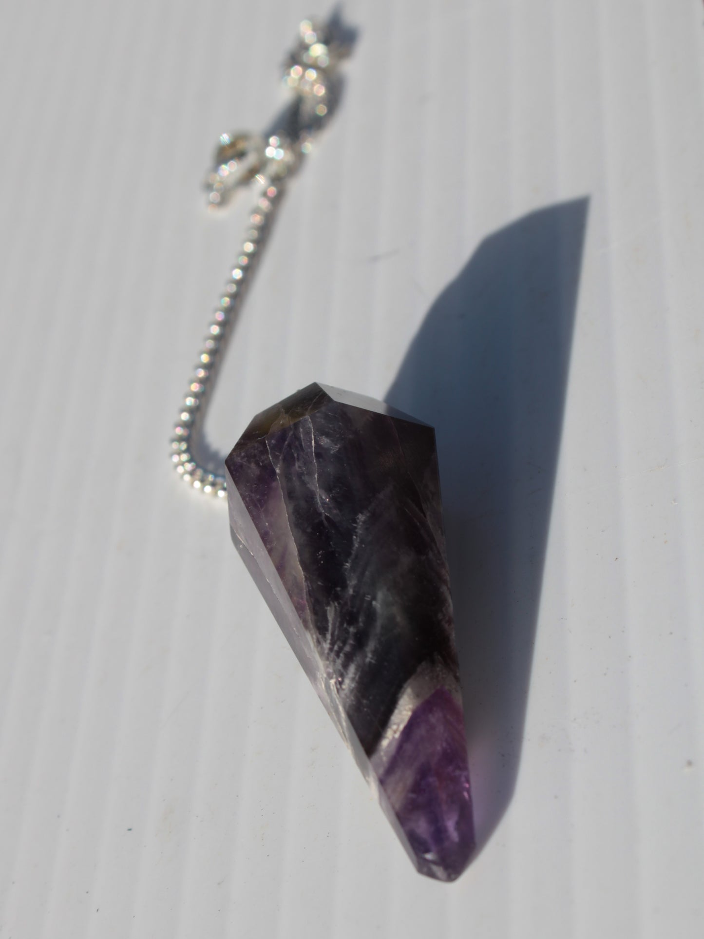 Amethyst faceted cone dowsing pendulum 45mm 16.8g Rocks and Things