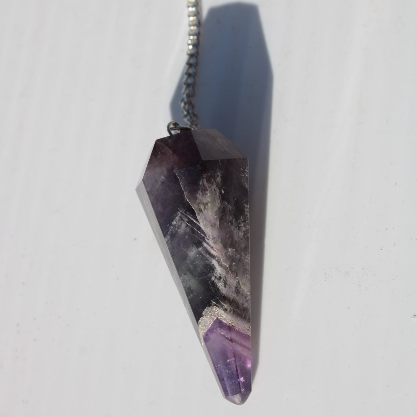 Amethyst faceted cone dowsing pendulum 45mm 16.8g Rocks and Things