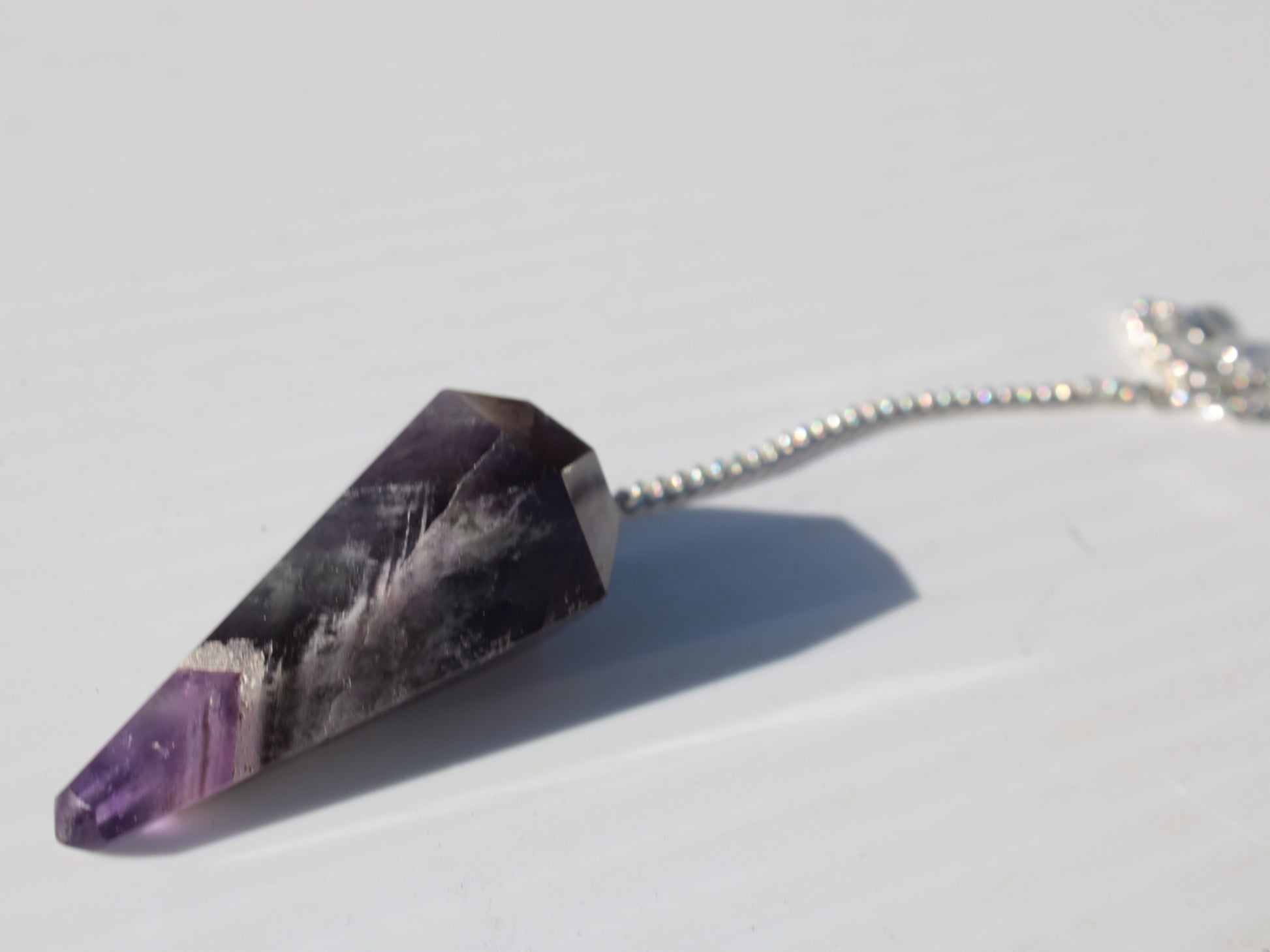 Amethyst faceted cone dowsing pendulum 45mm 16.8g Rocks and Things