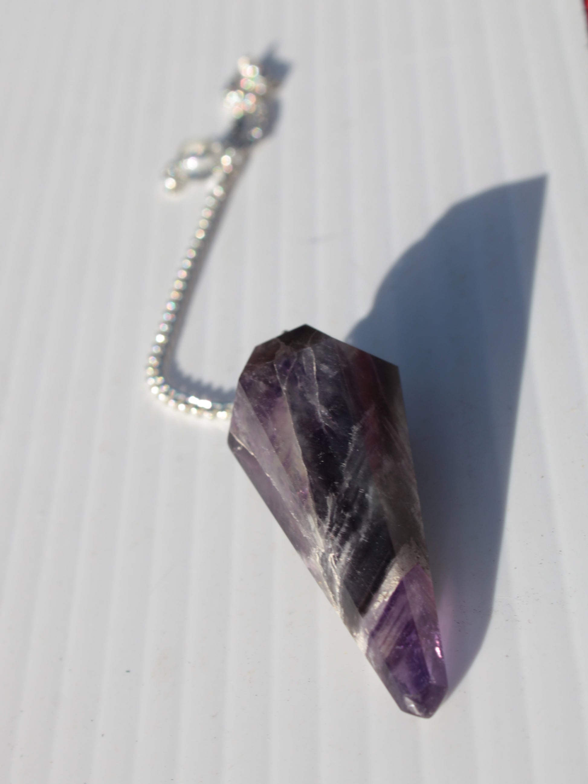 Amethyst faceted cone dowsing pendulum 45mm 16.8g Rocks and Things