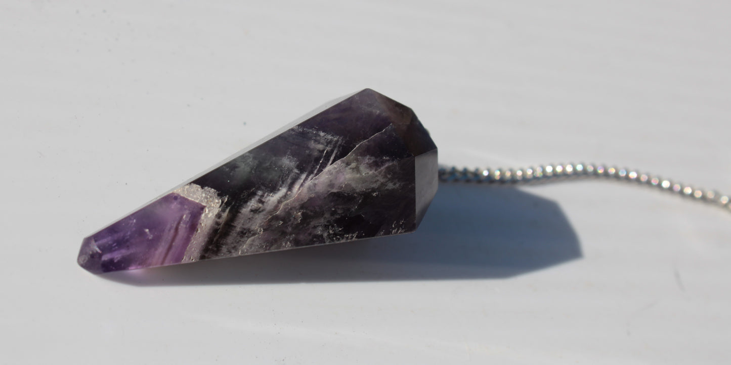 Amethyst faceted cone dowsing pendulum 45mm 16.8g Rocks and Things