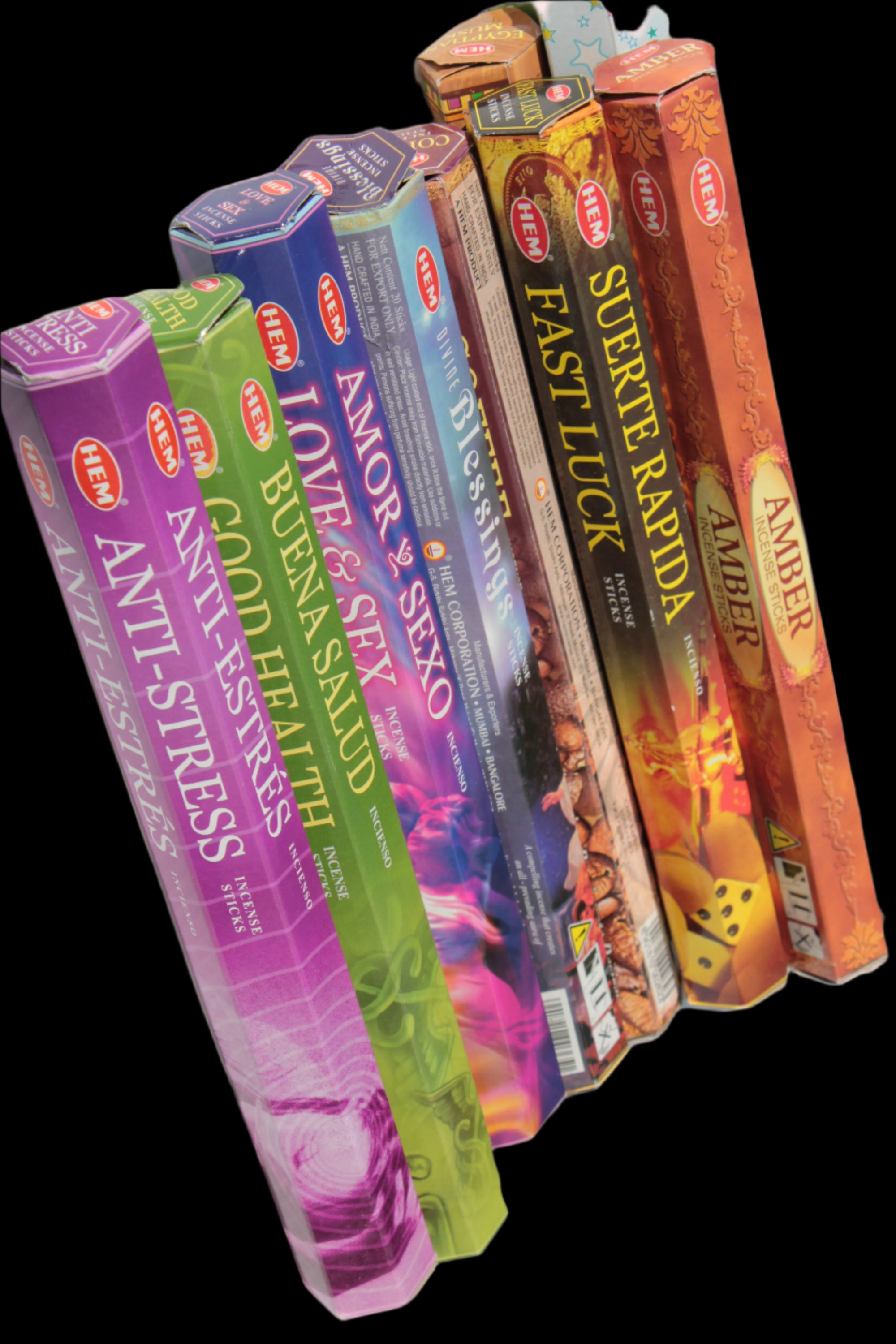 HEM incense sticks varieties (20) in sunlight - Rocks and Things Store