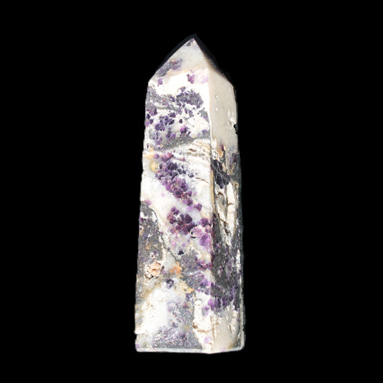 Purple Fantasy Fluorite obelisk 369g in sunlight - Rocks and Things Store