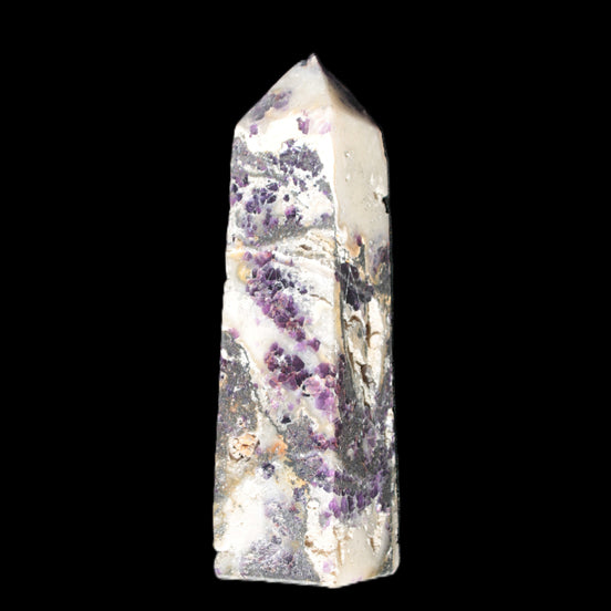 Purple Fantasy Fluorite obelisk 369g in sunlight - Rocks and Things Store
