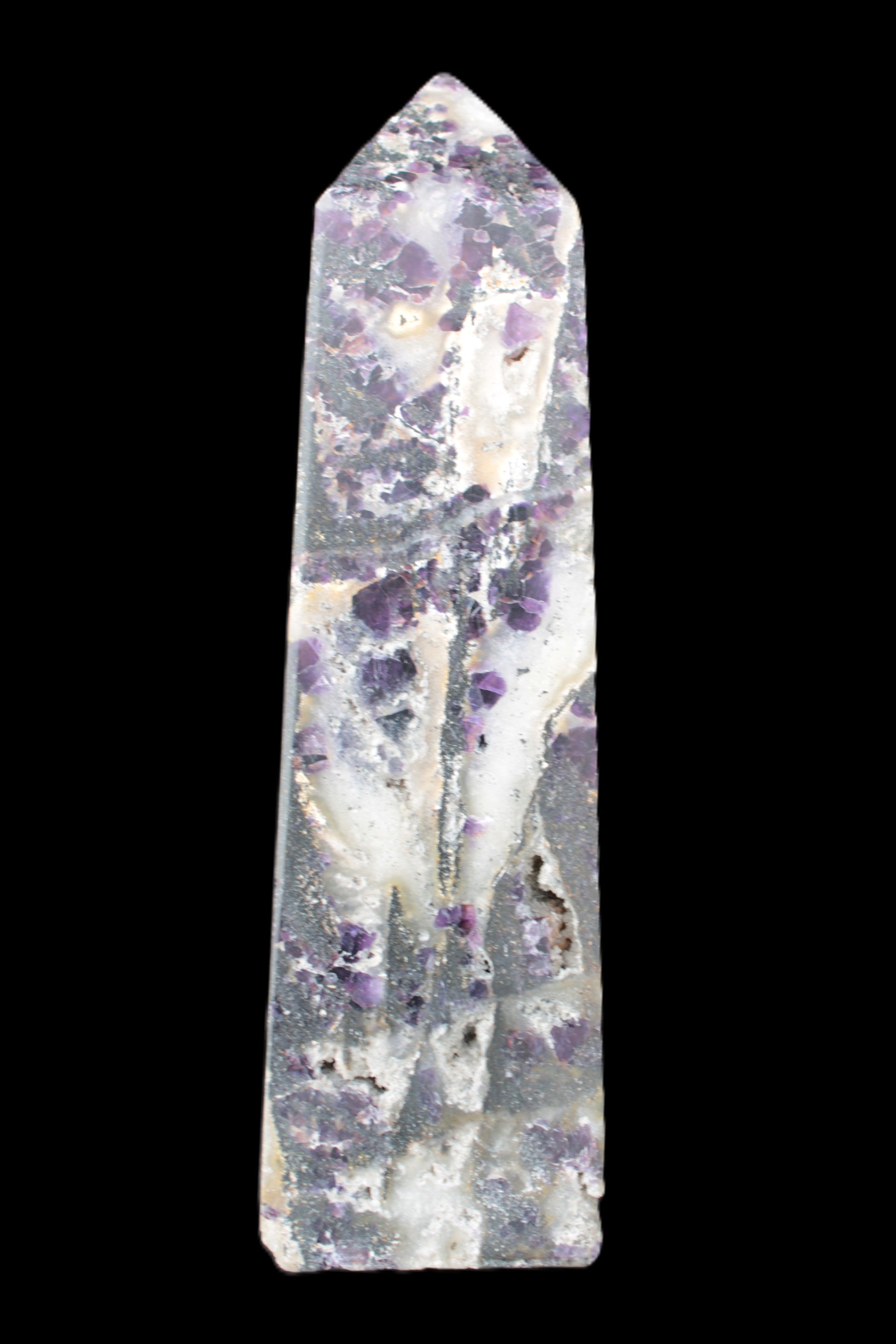 Purple Fantasy Fluorite obelisk 369g Rocks and Things