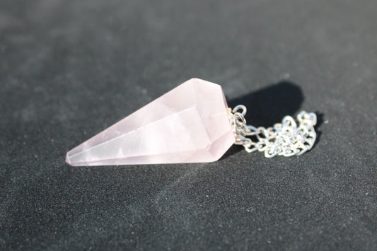 Rose Quartz crystal pendulum 11.8g Rocks and Things