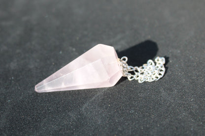 Rose Quartz crystal pendulum 11.8g Rocks and Things