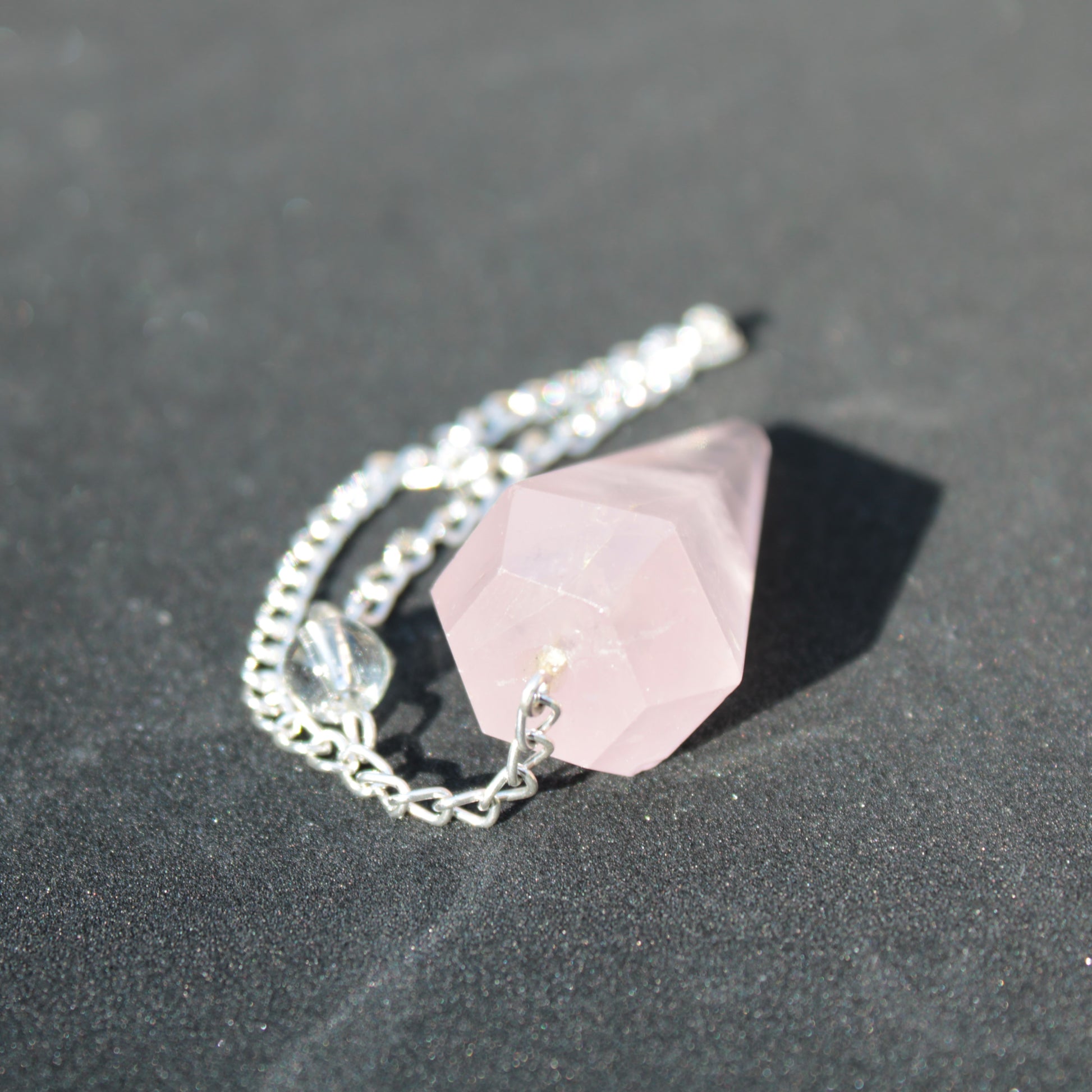 Rose Quartz crystal pendulum 11.8g Rocks and Things