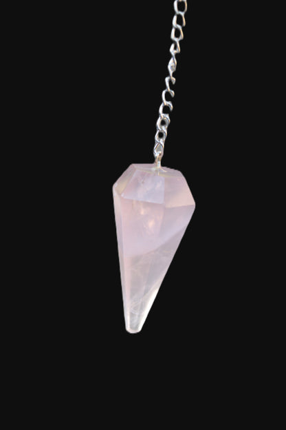 Rose Quartz crystal pendulum 11.8g Rocks and Things