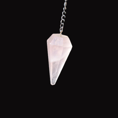 Rose Quartz crystal pendulum 11.8g Rocks and Things