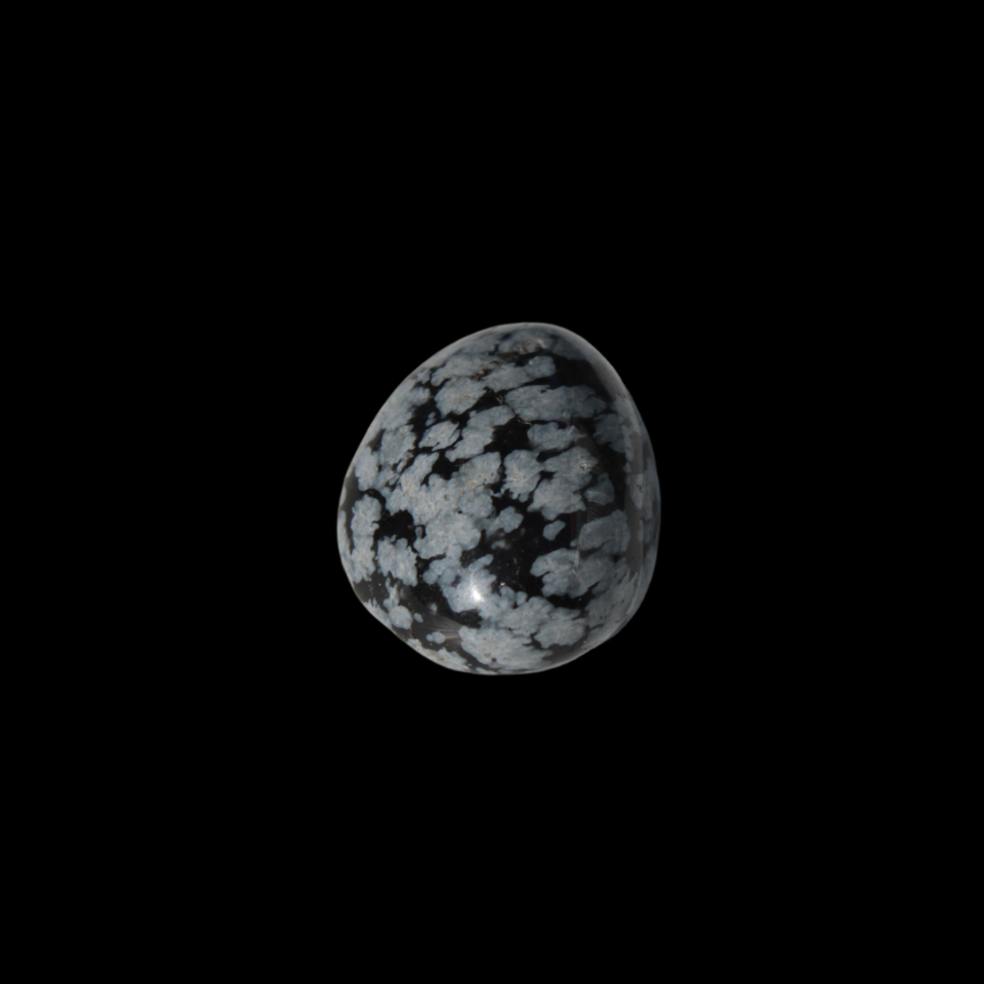 Snowflake Obsidian polished stone 5-7g  in sunlight - Rocks and Things Store