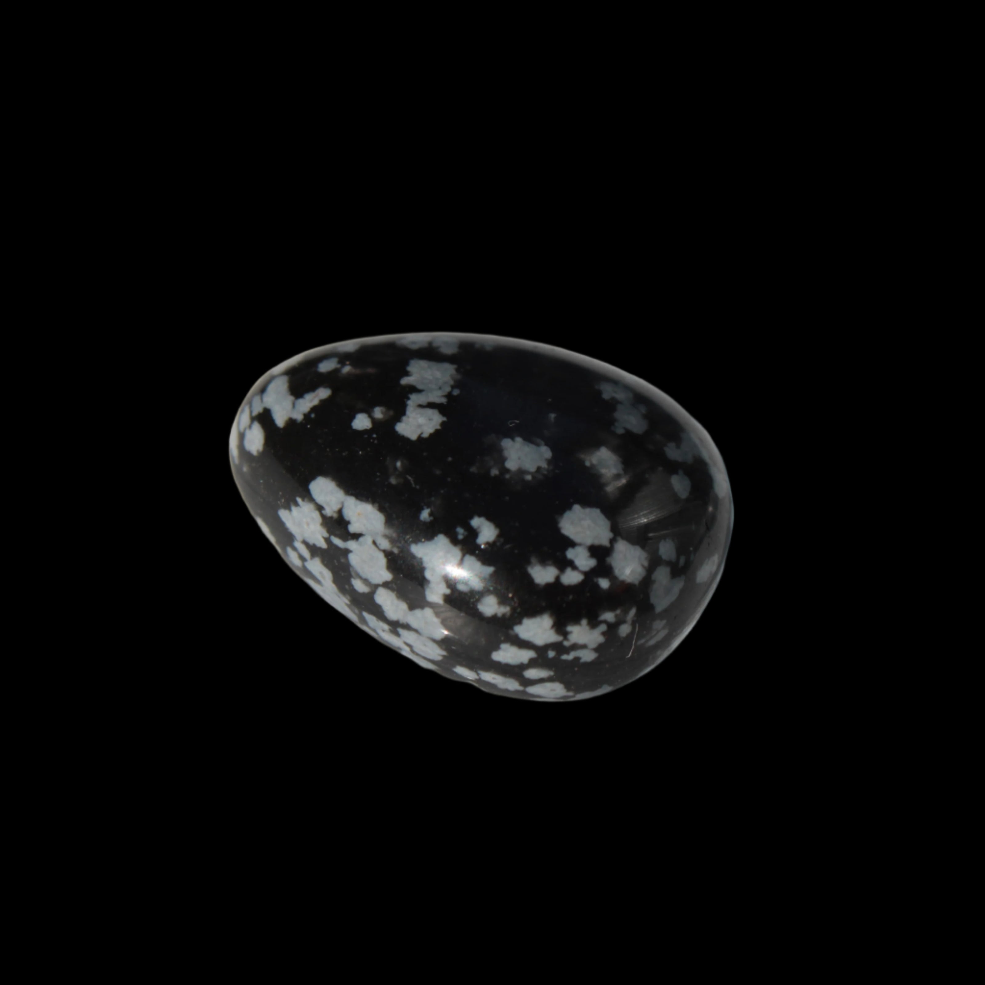 Snowflake Obsidian polished stone 5-7g  in sunlight - Rocks and Things Store