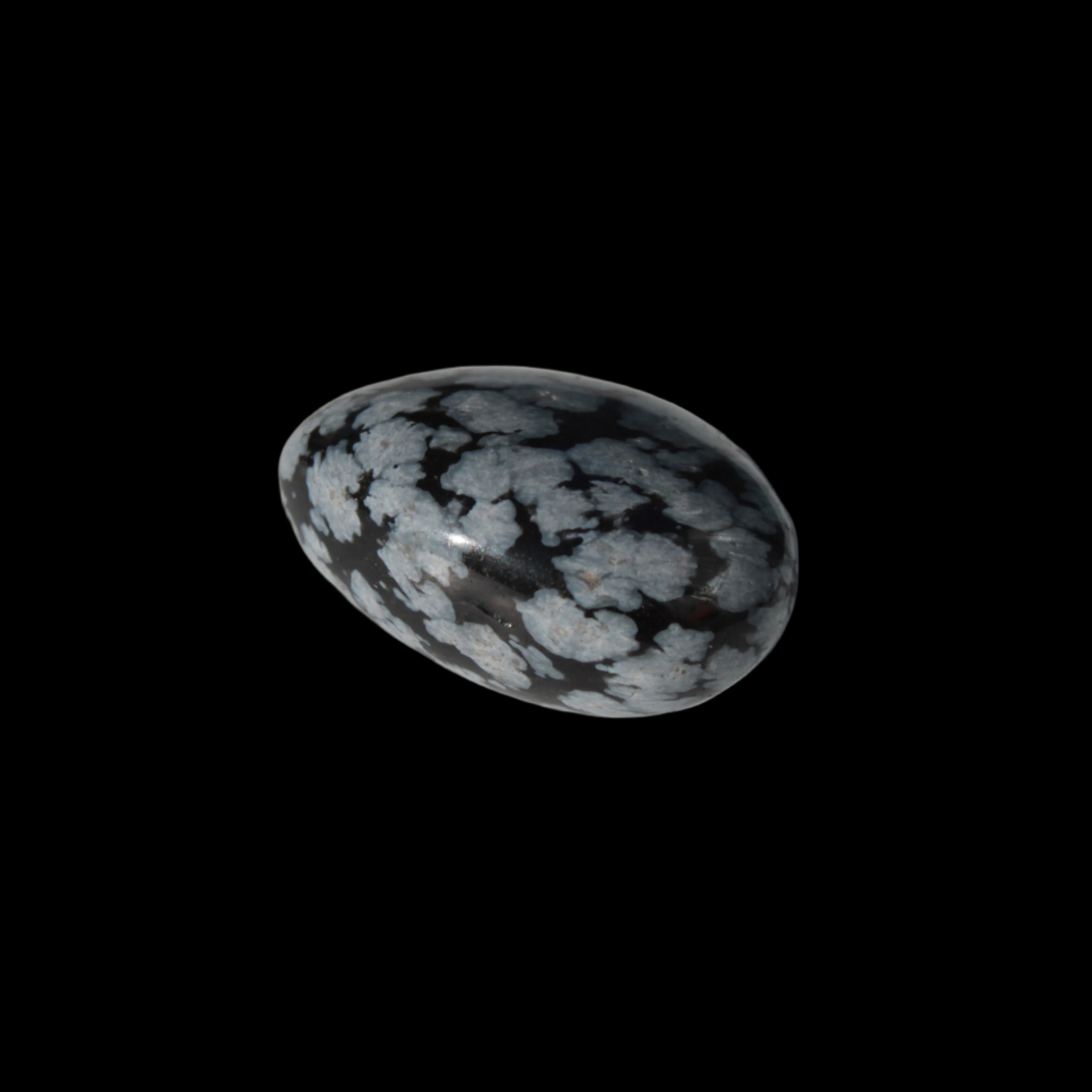 Snowflake Obsidian polished stone 5-7g  in sunlight - Rocks and Things Store