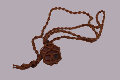 Large brown stone-holder rope cage Rocks and Things