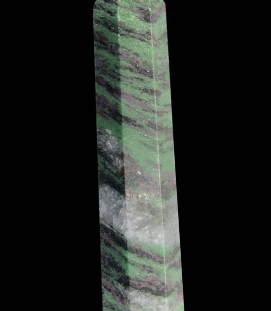 Ruby Zoisite obelisk 574g in sunlight - Rocks and Things Store