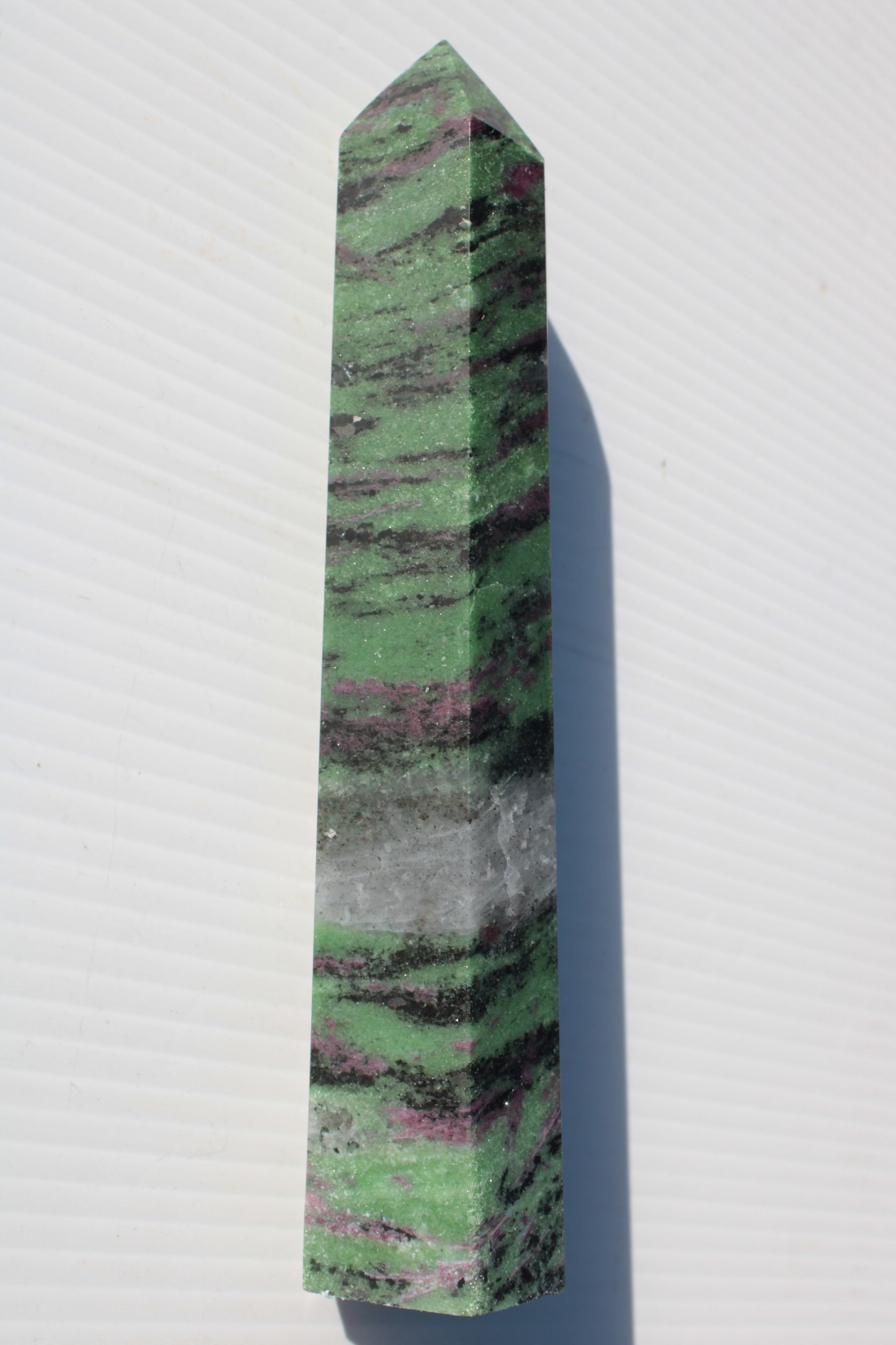 Ruby Zoisite obelisk 574g Rocks and Things