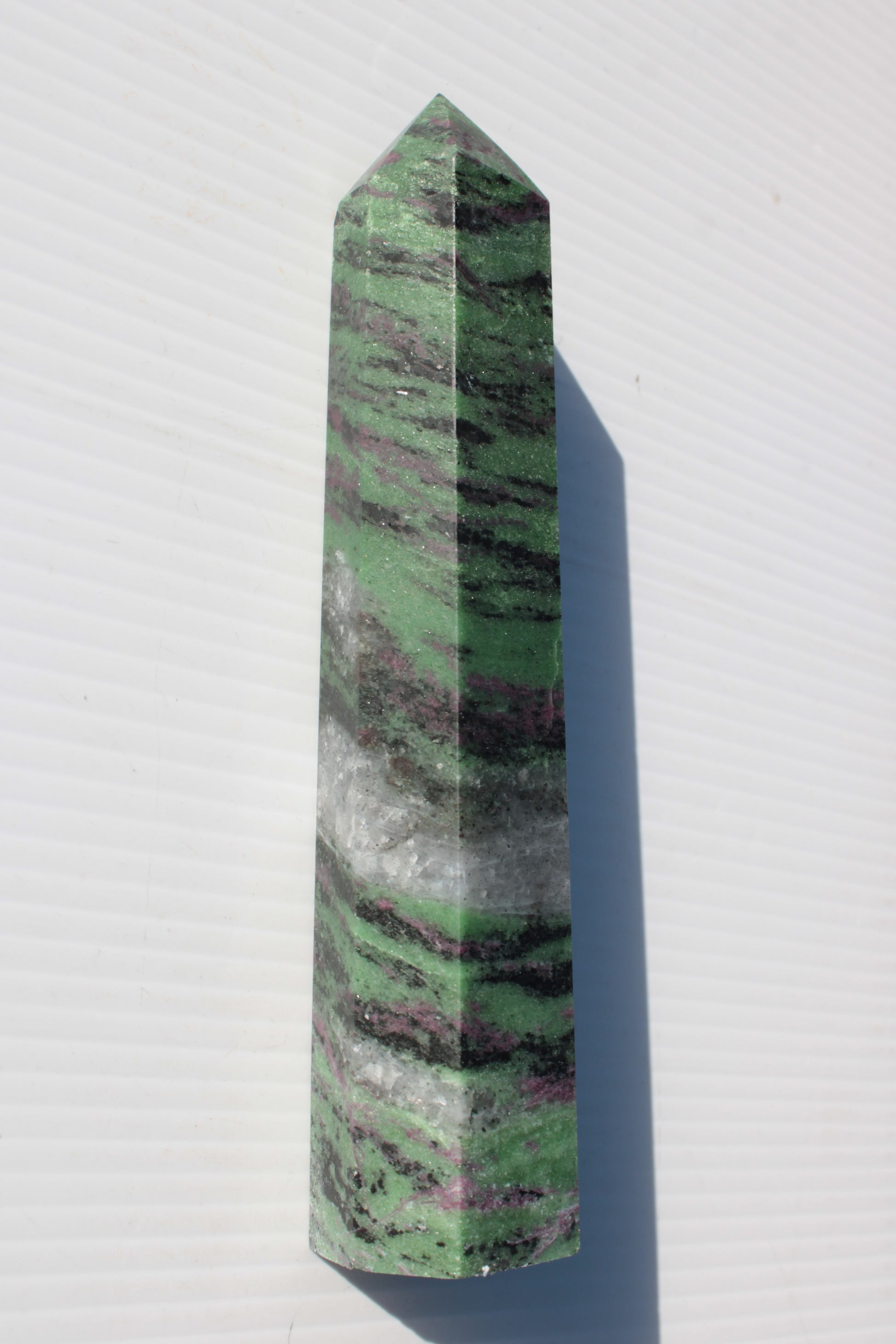 Ruby Zoisite obelisk 574g Rocks and Things