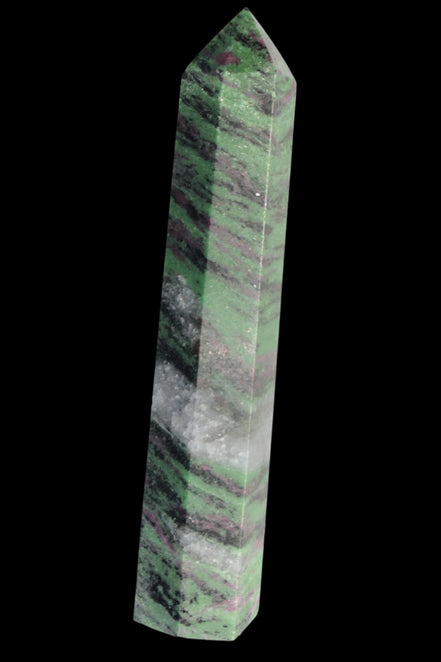 Ruby Zoisite obelisk 574g in sunlight - Rocks and Things Store