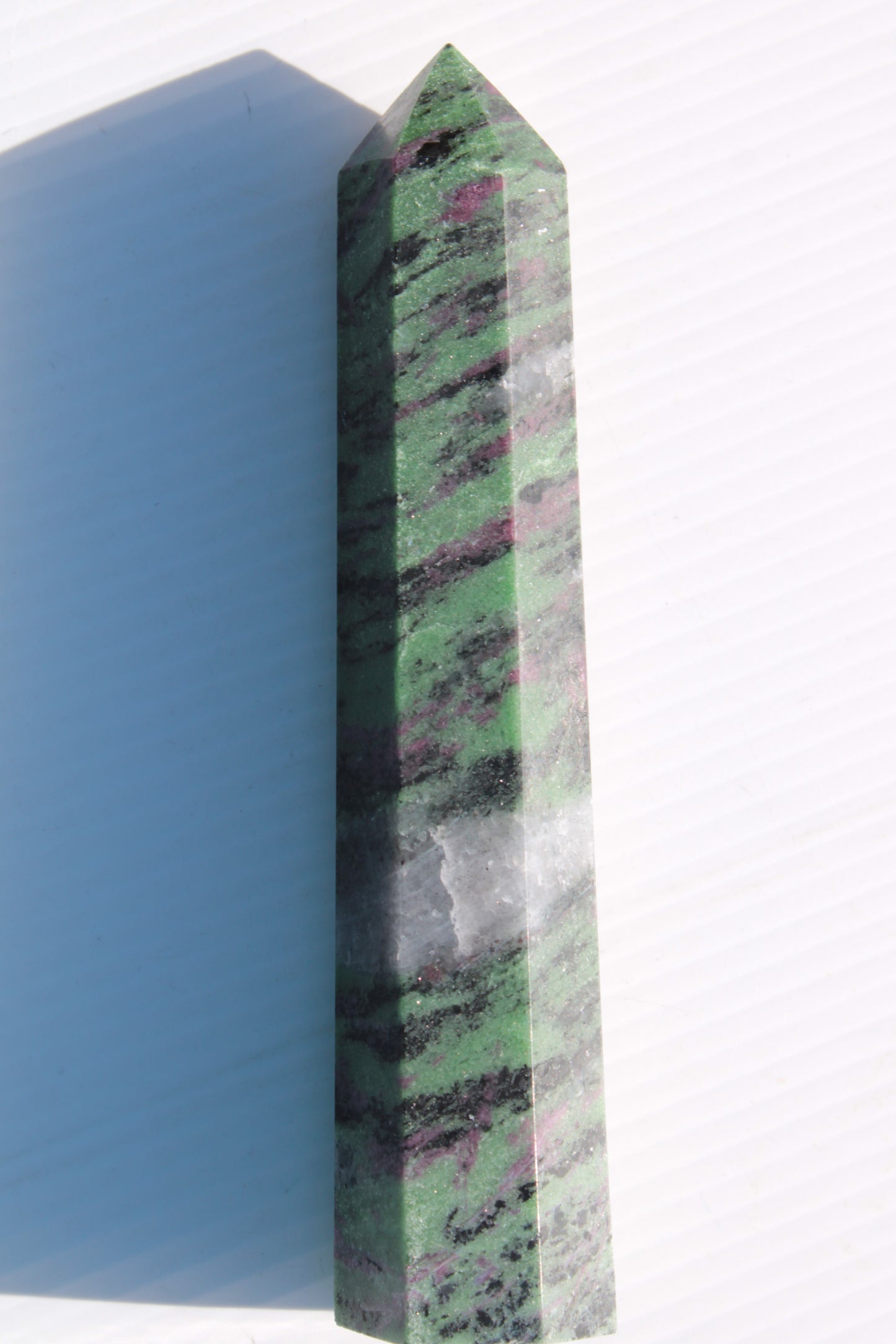 Ruby Zoisite obelisk 574g Rocks and Things