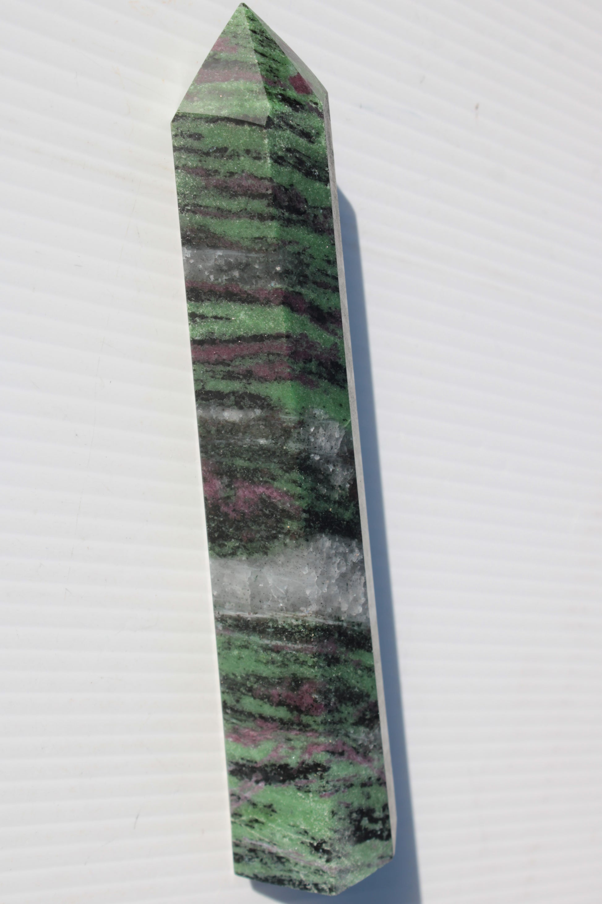 Ruby Zoisite obelisk 574g Rocks and Things