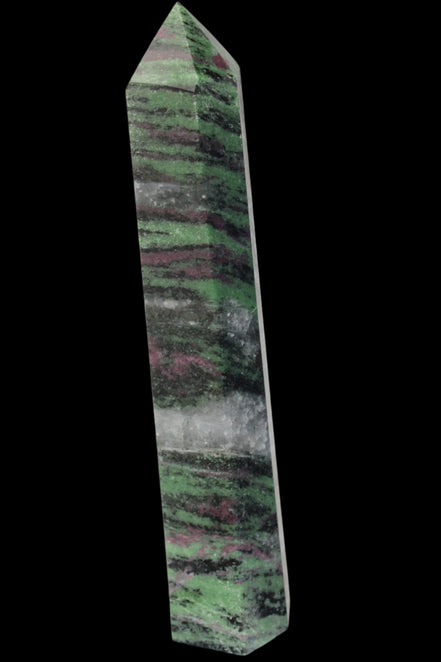 Ruby Zoisite obelisk 574g in sunlight - Rocks and Things Store