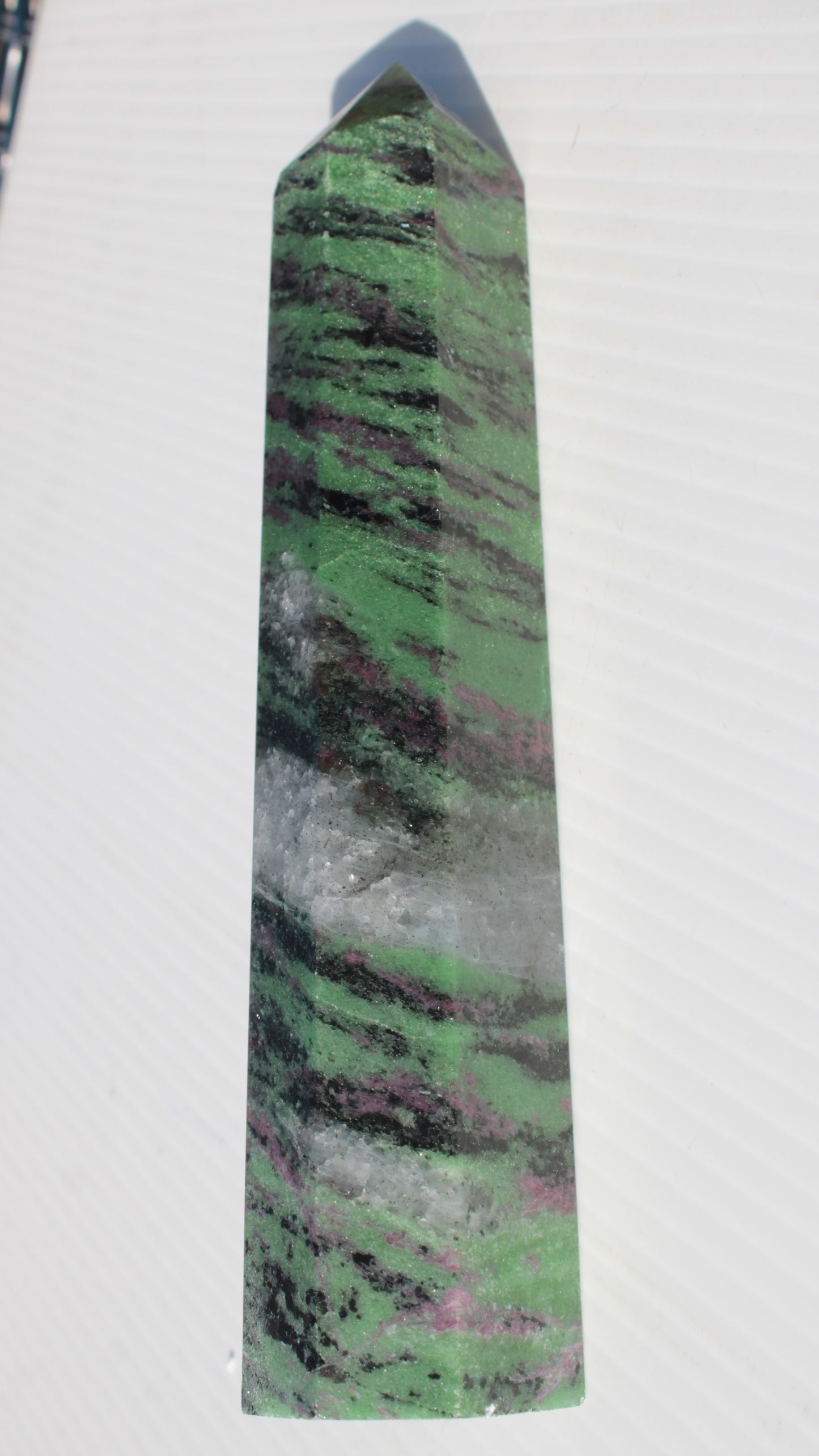 Ruby Zoisite obelisk 574g Rocks and Things