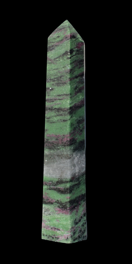 Ruby Zoisite obelisk 574g in sunlight - Rocks and Things Store