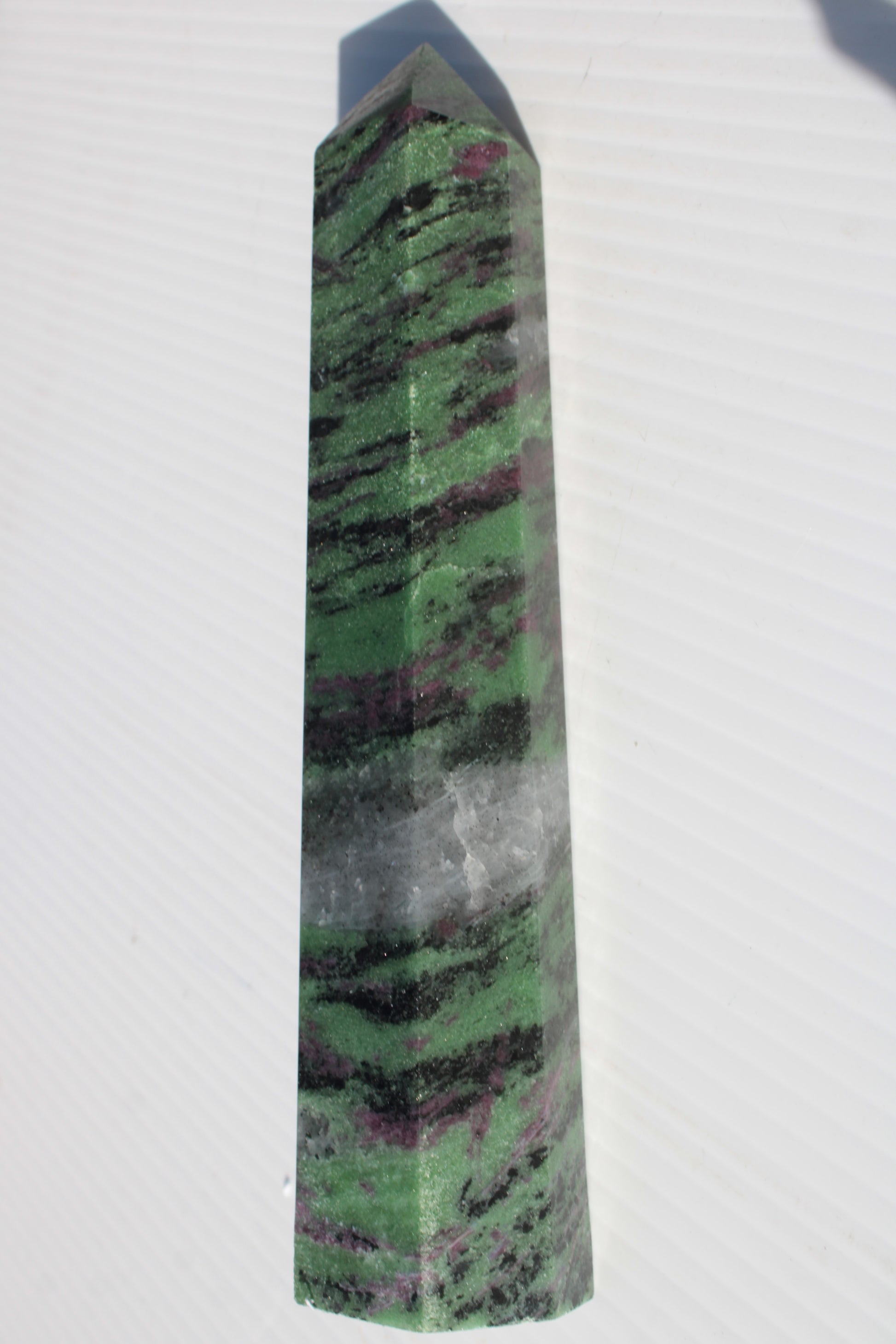 Ruby Zoisite obelisk 574g Rocks and Things