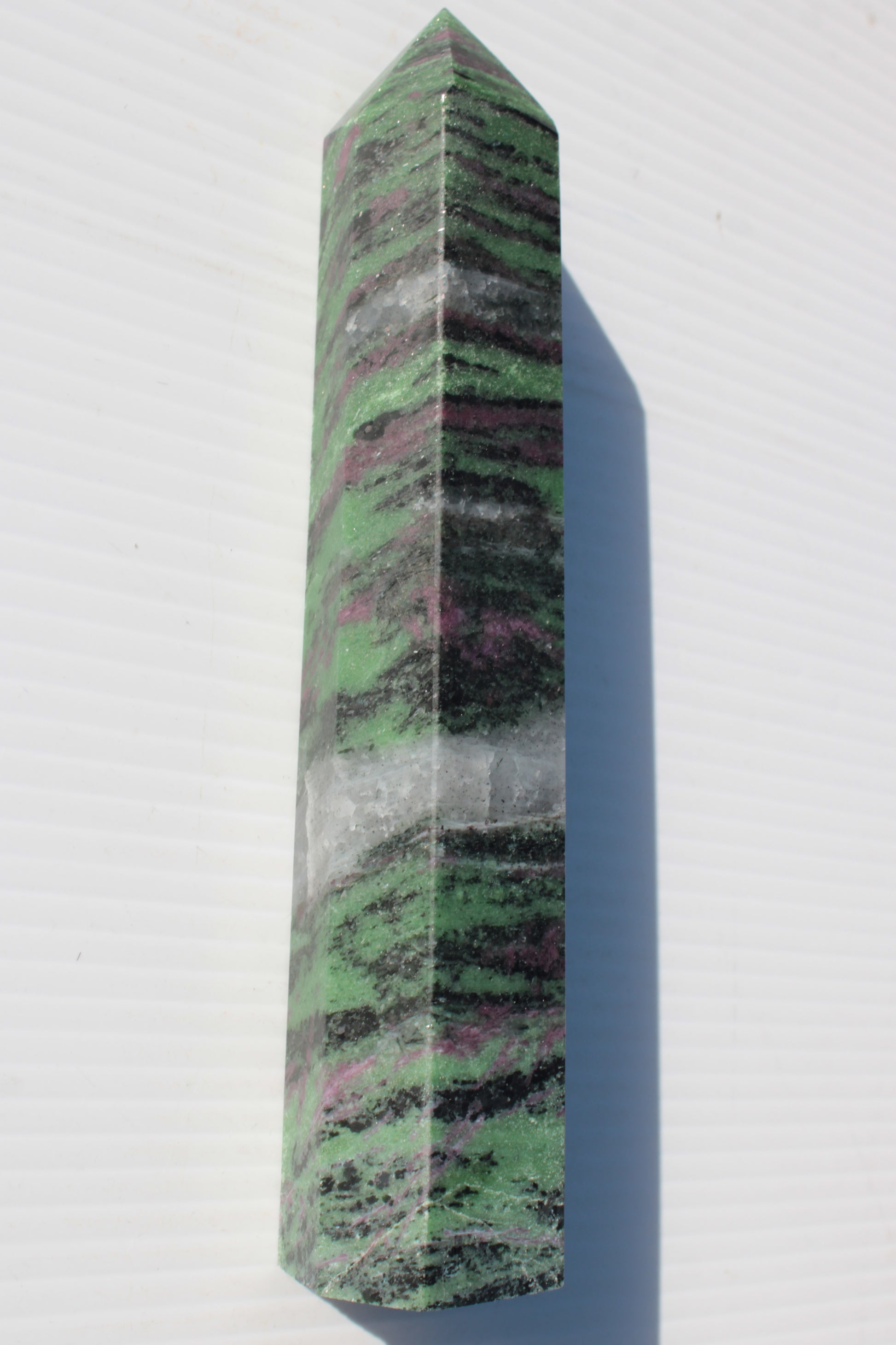 Ruby Zoisite obelisk 574g Rocks and Things