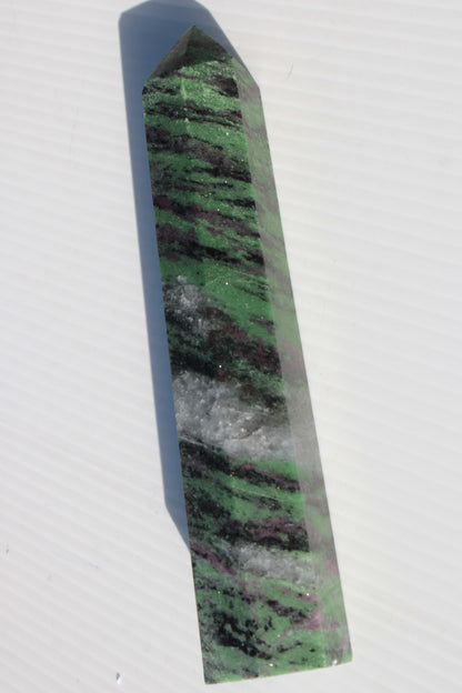 Ruby Zoisite obelisk 574g Rocks and Things