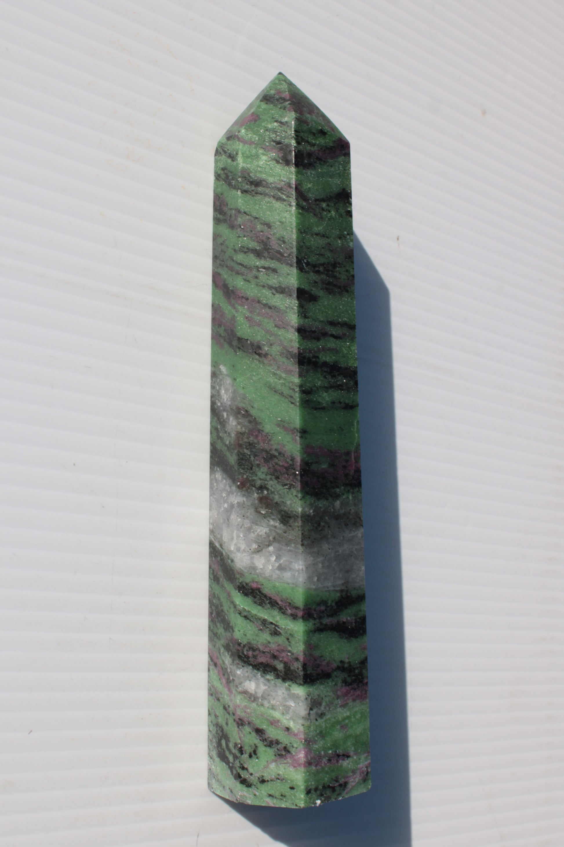 Ruby Zoisite obelisk 574g Rocks and Things