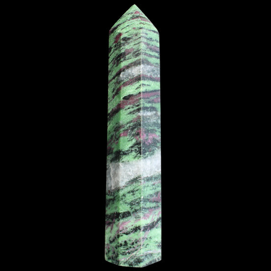 Ruby Zoisite obelisk 574g in sunlight - Rocks and Things Store