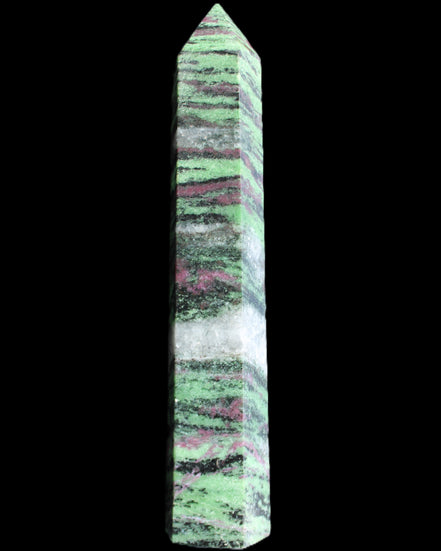 Ruby Zoisite obelisk 574g in sunlight - Rocks and Things Store