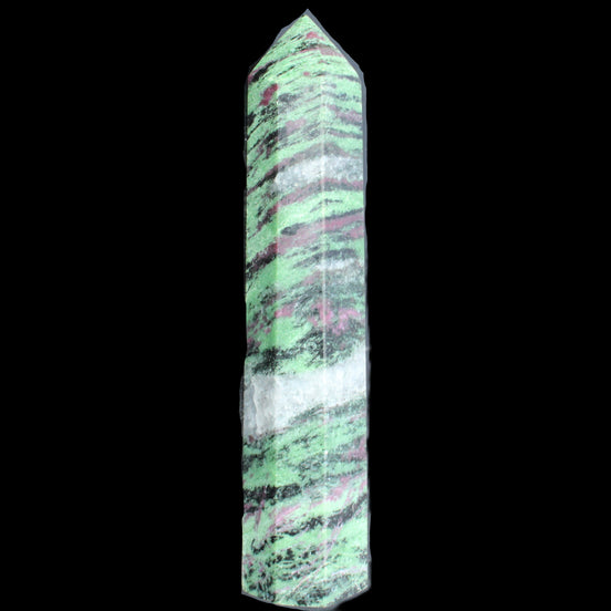 Ruby Zoisite obelisk 574g in sunlight - Rocks and Things Store