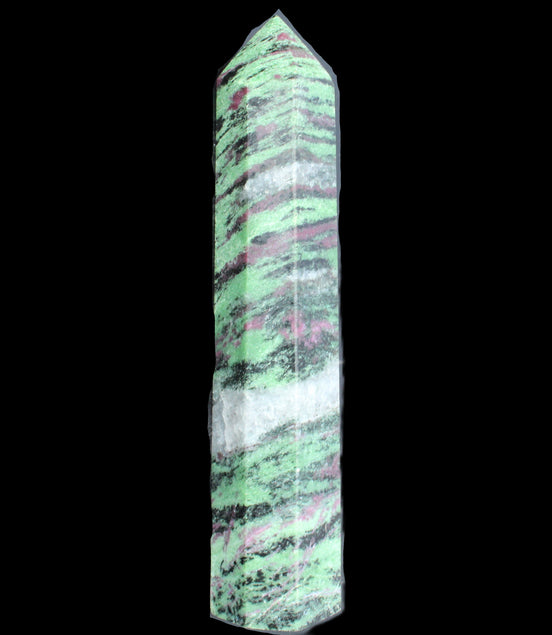 Ruby Zoisite obelisk 574g in sunlight - Rocks and Things Store