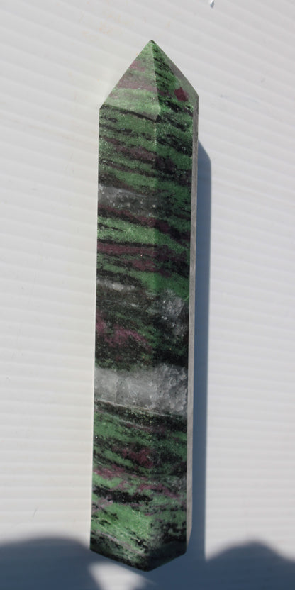 Ruby Zoisite obelisk 574g Rocks and Things