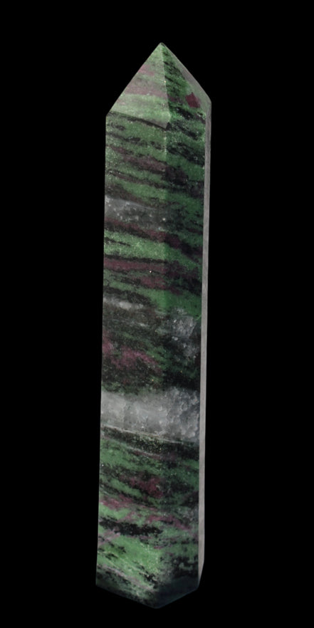 Ruby Zoisite obelisk 574g in sunlight - Rocks and Things Store