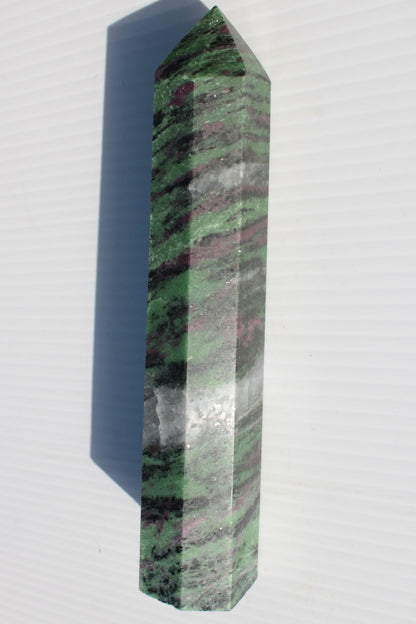 Ruby Zoisite obelisk 574g Rocks and Things