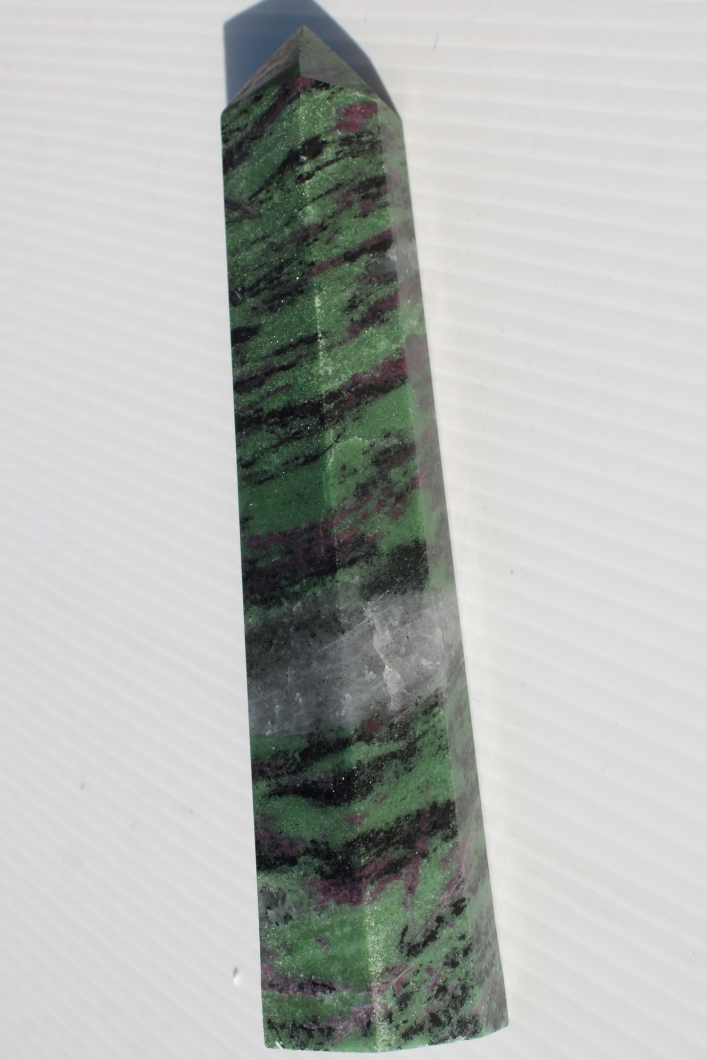 Ruby Zoisite obelisk 574g Rocks and Things