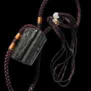Black Tourmaline pendant necklace adjustable 15-20g - Rocks and Things Store