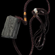 Black Tourmaline pendant necklace adjustable 15-20g - Rocks and Things Store