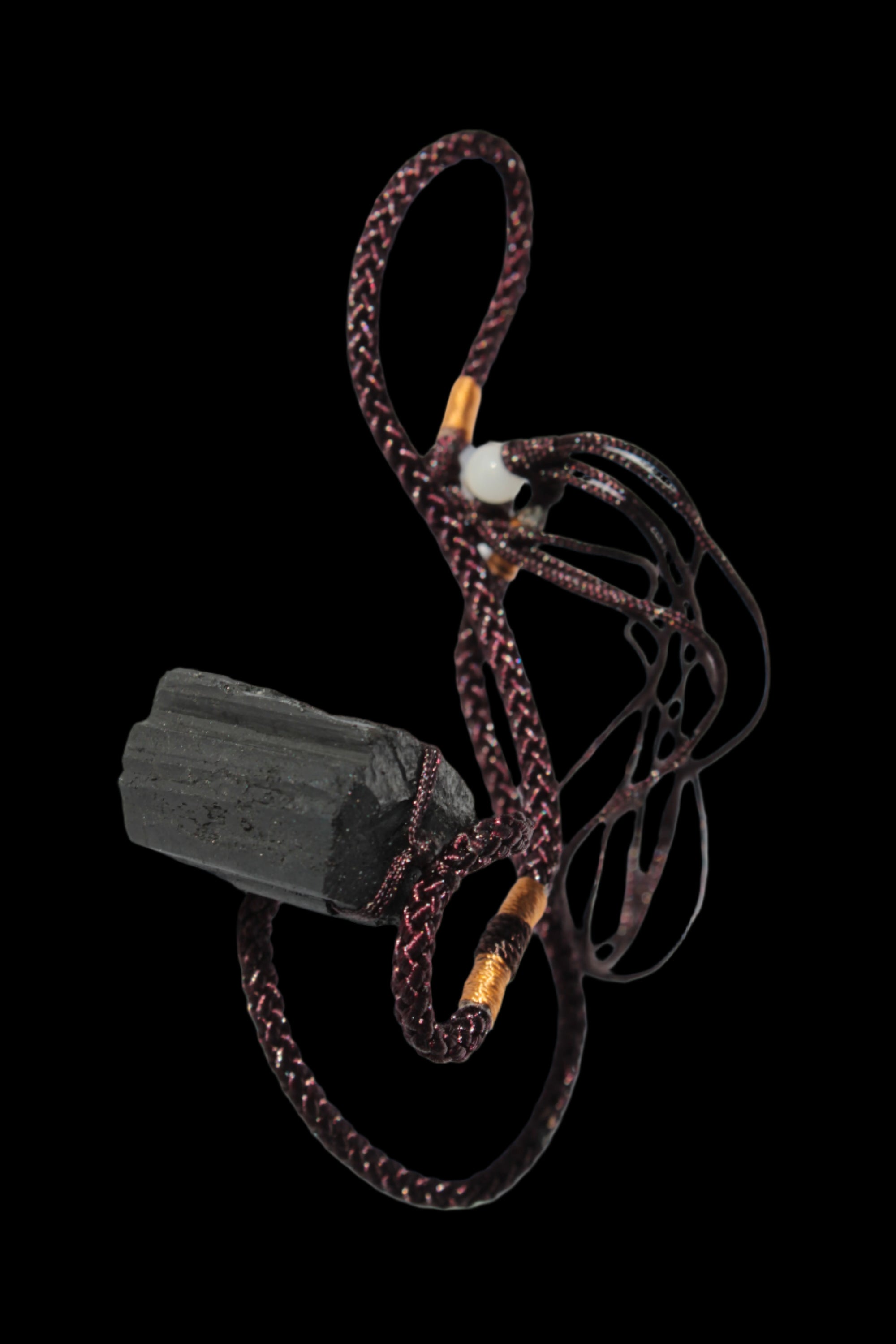 Black Tourmaline pendant necklace adjustable 15-20g - Rocks and Things Store