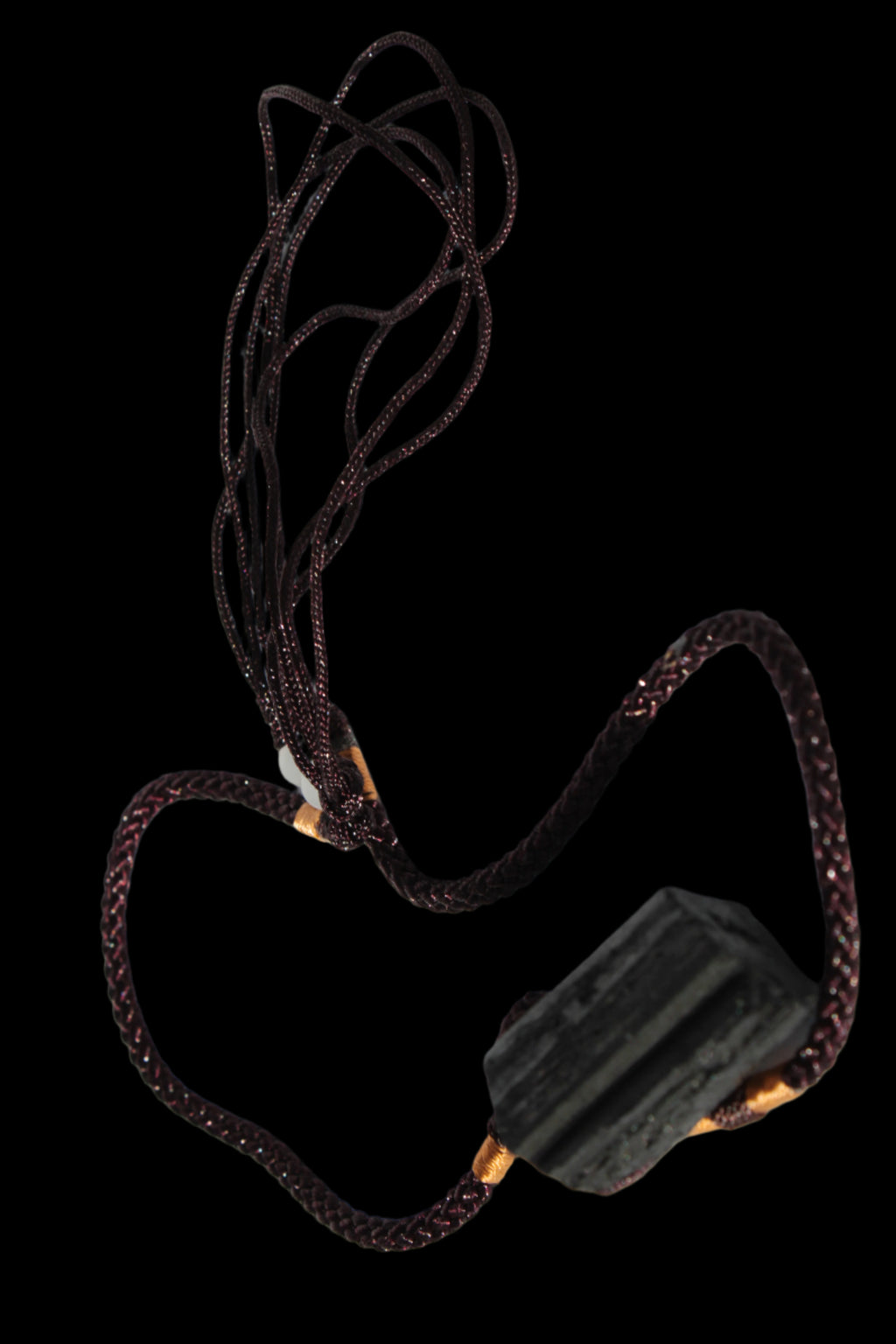 Black Tourmaline pendant necklace adjustable 15-20g - Rocks and Things Store
