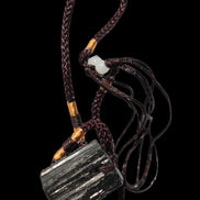 Black Tourmaline pendant necklace adjustable 15-20g Rocks and Things