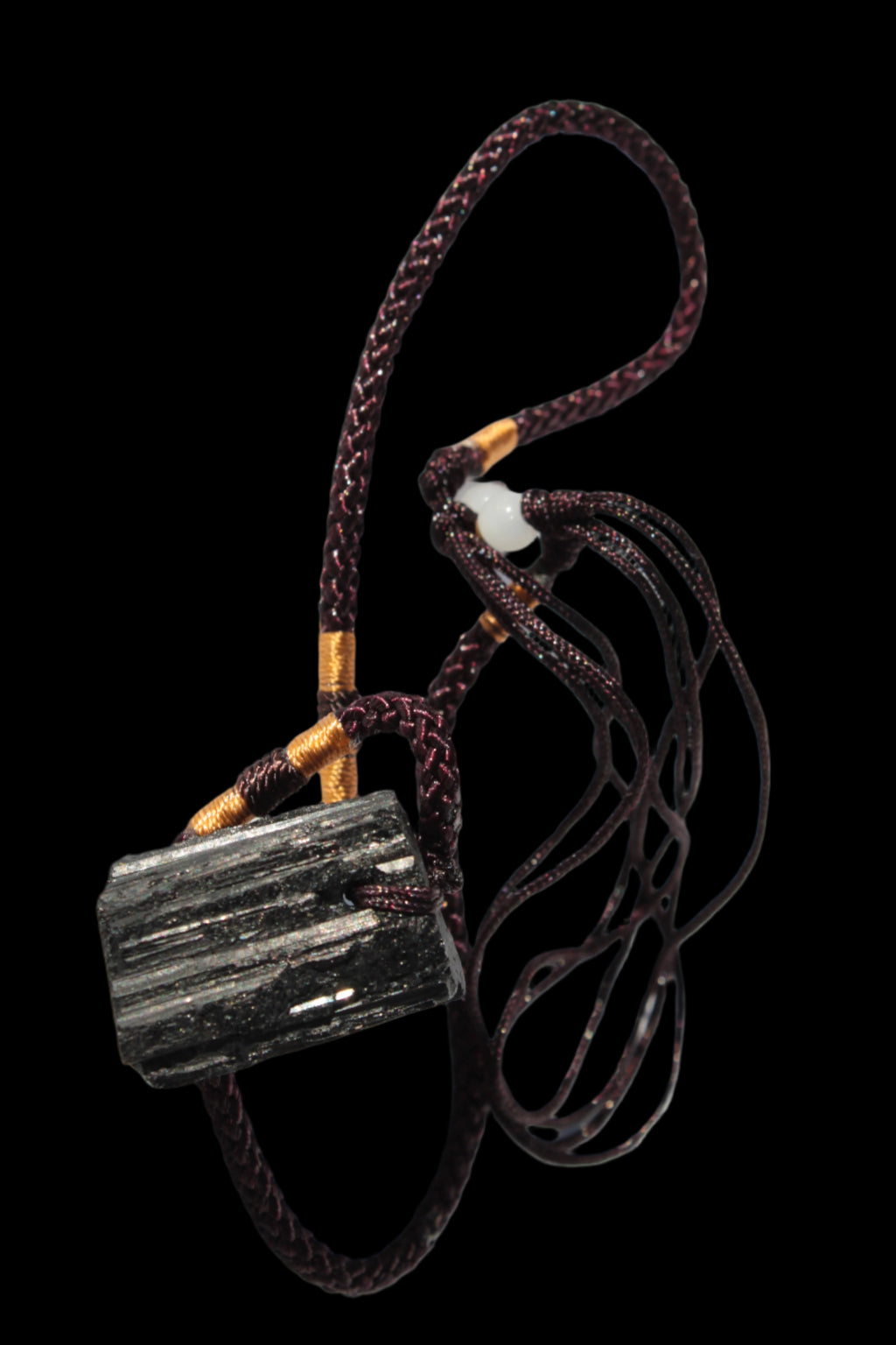 Black Tourmaline pendant necklace adjustable 15-20g - Rocks and Things Store