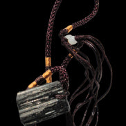 Black Tourmaline pendant necklace adjustable 15-20g - Rocks and Things Store
