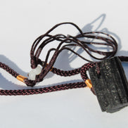 Black Tourmaline pendant necklace adjustable 15-20g Rocks and Things