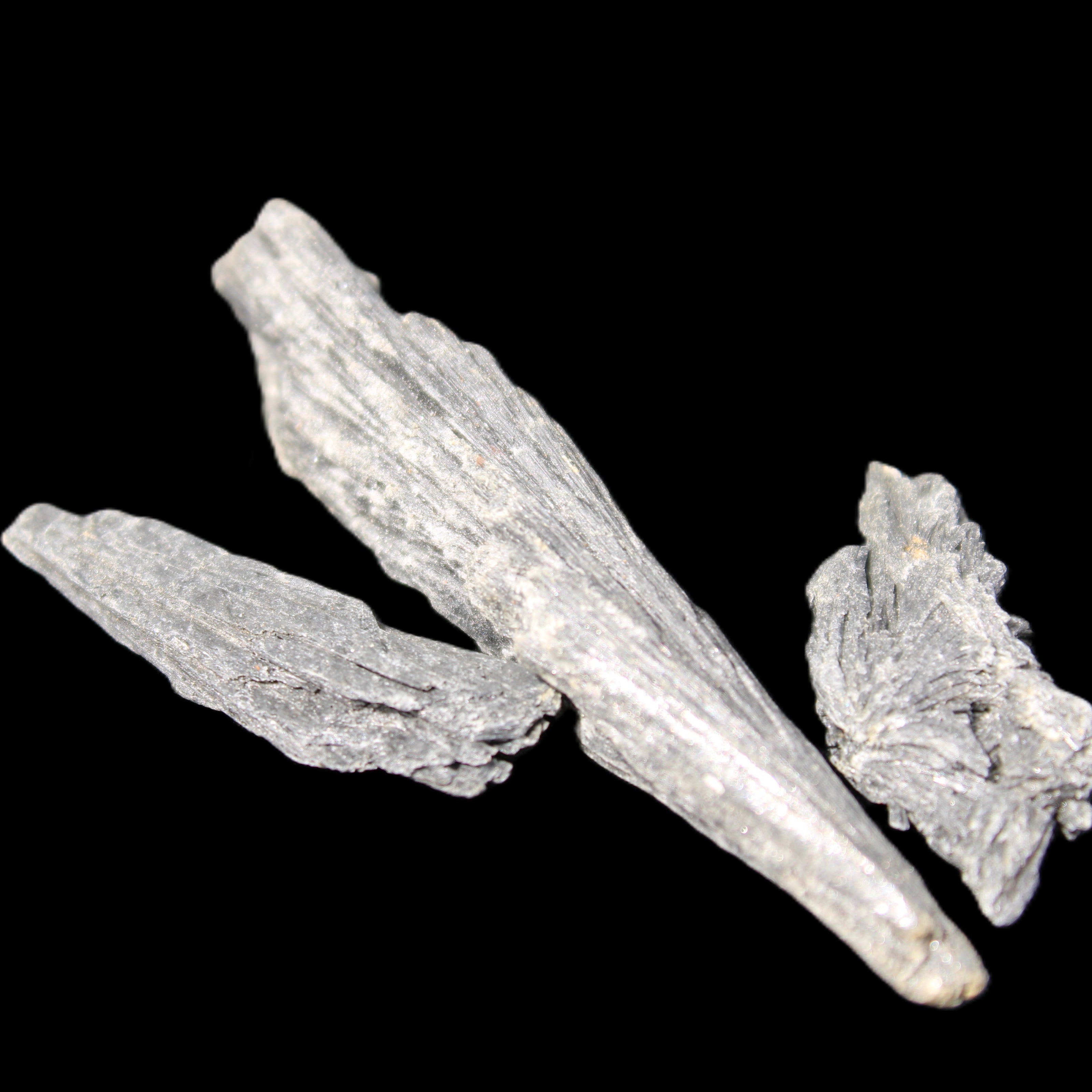 Three/four Black Tourmaline feather crystals 35-70mm 18-19g in sunlight - Rocks and Things Store